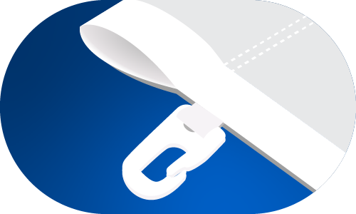 Links met tunnel, wit