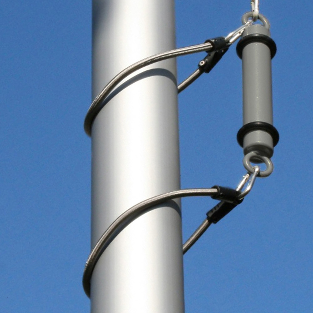 Grijs gewicht met 2 rubber/nylon mastringen