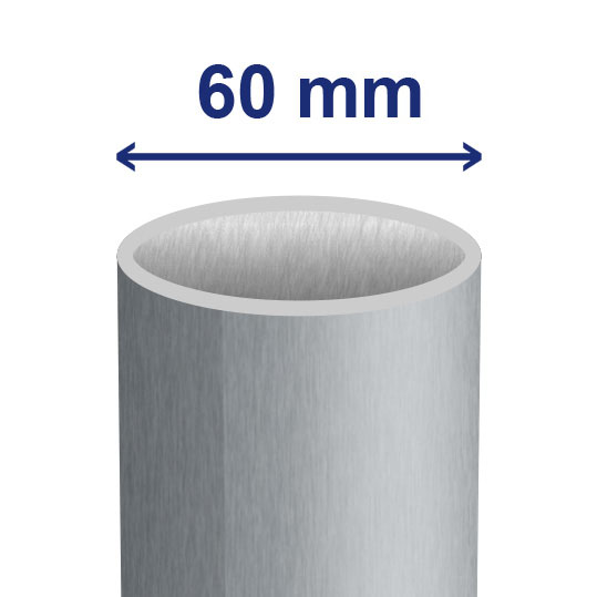 60 mm (ca. 54 mm inwendig)