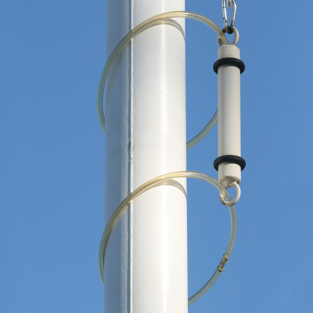 Wit gewicht met 2 transparante PU-mastringen